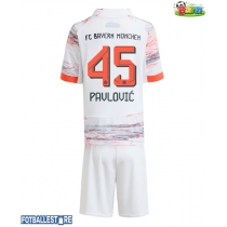 Bayern Munich Aleksandar Pavlovic #45 Bortedraktsett Barn 2025-26 Kortermet (+ Korte bukser)